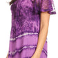 Sakkas Allegra Women's Short Sleeve Loose Fit Casual Tie Dye Blouse Tunic Shirt