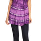 Sakkas Allegra Women's Short Sleeve Loose Fit Casual Tie Dye Blouse Tunic Shirt