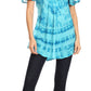 Sakkas Allegra Women's Short Sleeve Loose Fit Casual Tie Dye Blouse Tunic Shirt