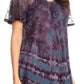 Sakkas Allegra Women's Short Sleeve Loose Fit Casual Tie Dye Blouse Tunic Shirt