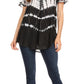 Sakkas Allegra Women's Short Sleeve Loose Fit Casual Tie Dye Blouse Tunic Shirt