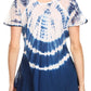 Sakkas Allegra Women's Short Sleeve Loose Fit Casual Tie Dye Blouse Tunic Shirt