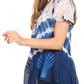 Sakkas Allegra Women's Short Sleeve Loose Fit Casual Tie Dye Blouse Tunic Shirt