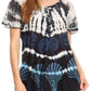 Sakkas Allegra Women's Short Sleeve Loose Fit Casual Tie Dye Blouse Tunic Shirt