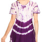 Sakkas Allegra Women's Short Sleeve Loose Fit Casual Tie Dye Blouse Tunic Shirt