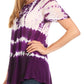 Sakkas Allegra Women's Short Sleeve Loose Fit Casual Tie Dye Blouse Tunic Shirt