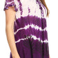 Sakkas Allegra Women's Short Sleeve Loose Fit Casual Tie Dye Blouse Tunic Shirt