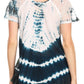 Sakkas Allegra Women's Short Sleeve Loose Fit Casual Tie Dye Blouse Tunic Shirt