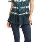 Sakkas Allegra Women's Short Sleeve Loose Fit Casual Tie Dye Blouse Tunic Shirt