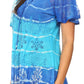 Sakkas Aline Women's Short Sleeve Casual Light Loose Scoop Neck Top Blouse Shirt