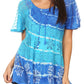 Sakkas Aline Women's Short Sleeve Casual Light Loose Scoop Neck Top Blouse Shirt