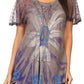 Sakkas Aline Women's Short Sleeve Casual Light Loose Scoop Neck Top Blouse Shirt
