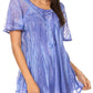Sakkas Aline Women's Short Sleeve Casual Light Loose Scoop Neck Top Blouse Shirt