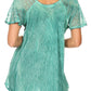 Sakkas Aline Women's Short Sleeve Casual Light Loose Scoop Neck Top Blouse Shirt