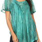 Sakkas Aline Women's Short Sleeve Casual Light Loose Scoop Neck Top Blouse Shirt