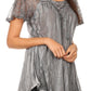 Sakkas Aline Women's Short Sleeve Casual Light Loose Scoop Neck Top Blouse Shirt