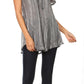 Sakkas Aline Women's Short Sleeve Casual Light Loose Scoop Neck Top Blouse Shirt