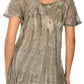Sakkas Aline Women's Short Sleeve Casual Light Loose Scoop Neck Top Blouse Shirt