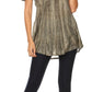 Sakkas Aline Women's Short Sleeve Casual Light Loose Scoop Neck Top Blouse Shirt