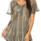 Sakkas Aline Women's Short Sleeve Casual Light Loose Scoop Neck Top Blouse Shirt