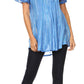 Sakkas Aline Women's Short Sleeve Casual Light Loose Scoop Neck Top Blouse Shirt
