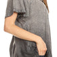 Sakkas Donna Women's Casual Lace Short Sleeve Tie Dye Corset Loose Top Blouse