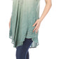 Sakkas Donna Women's Casual Lace Short Sleeve Tie Dye Corset Loose Top Blouse