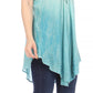 Sakkas Donna Women's Casual Lace Short Sleeve Tie Dye Corset Loose Top Blouse