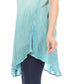 Sakkas Donna Women's Casual Lace Short Sleeve Tie Dye Corset Loose Top Blouse