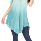 Sakkas Donna Women's Casual Lace Short Sleeve Tie Dye Corset Loose Top Blouse