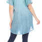 Sakkas Donna Women's Casual Lace Short Sleeve Tie Dye Corset Loose Top Blouse
