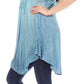 Sakkas Donna Women's Casual Lace Short Sleeve Tie Dye Corset Loose Top Blouse