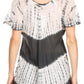Sakkas Donna Women's Casual Lace Short Sleeve Tie Dye Corset Loose Top Blouse