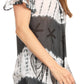 Sakkas Donna Women's Casual Lace Short Sleeve Tie Dye Corset Loose Top Blouse