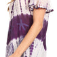 Sakkas Donna Women's Casual Lace Short Sleeve Tie Dye Corset Loose Top Blouse