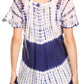 Sakkas Donna Women's Casual Lace Short Sleeve Tie Dye Corset Loose Top Blouse