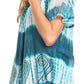Sakkas Donna Women's Casual Lace Short Sleeve Tie Dye Corset Loose Top Blouse