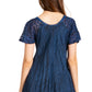 Sakkas Donna Women's Casual Lace Short Sleeve Tie Dye Corset Loose Top Blouse