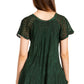 Sakkas Donna Women's Casual Lace Short Sleeve Tie Dye Corset Loose Top Blouse