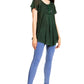 Sakkas Donna Women's Casual Lace Short Sleeve Tie Dye Corset Loose Top Blouse