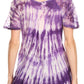 Sakkas Donna Women's Casual Lace Short Sleeve Tie Dye Corset Loose Top Blouse