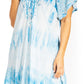 Sakkas Donna Women's Casual Lace Short Sleeve Tie Dye Corset Loose Top Blouse
