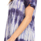 Sakkas Donna Women's Casual Lace Short Sleeve Tie Dye Corset Loose Top Blouse