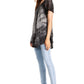 Sakkas Donna Women's Casual Lace Short Sleeve Tie Dye Corset Loose Top Blouse
