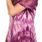 Sakkas Donna Women's Casual Lace Short Sleeve Tie Dye Corset Loose Top Blouse