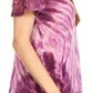 Sakkas Donna Women's Casual Lace Short Sleeve Tie Dye Corset Loose Top Blouse