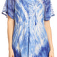 Sakkas Donna Women's Casual Lace Short Sleeve Tie Dye Corset Loose Top Blouse