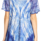 Sakkas Donna Women's Casual Lace Short Sleeve Tie Dye Corset Loose Top Blouse