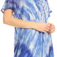 Sakkas Donna Women's Casual Lace Short Sleeve Tie Dye Corset Loose Top Blouse