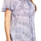 Sakkas Marzia Women's Loose Fit Short Sleeve Casual Tie Dye Batik Blouse Top Tunic